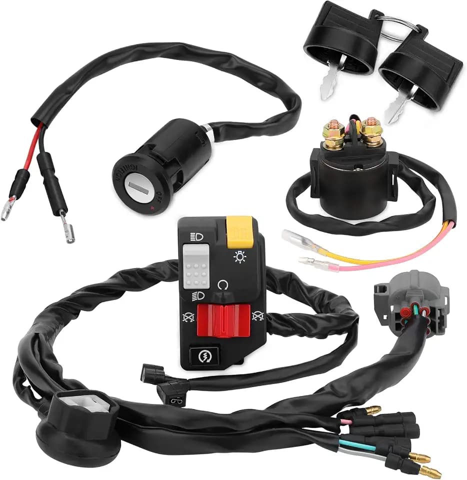 M MATI Handlebar Key Starter Relay Switch Kit for Honda TRX300EX 300EX Sportrax 300 1993-2006 35200-HM3-000 35020-HM3-A01 35200-HM3-903