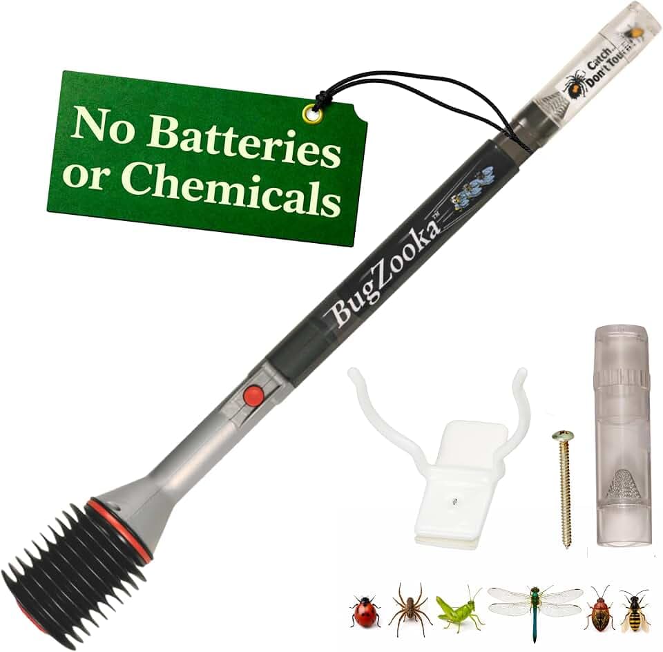 BugZooka Bug Vacuum with Long Nozzle, Humane Bug Catcher for All Ages