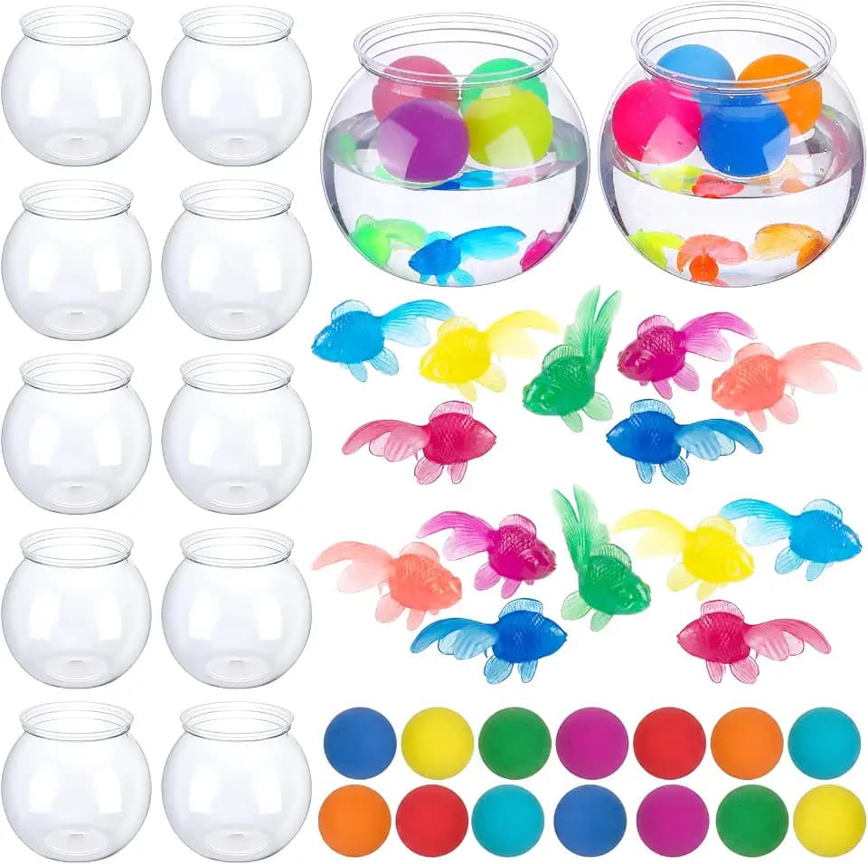 Jingmore 12 Set 16 oz Fish Bowl Table Tennis Carnival Game