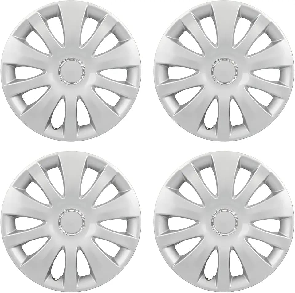 SCITOO 16 Inch Silver Wheel Covers Replacement R16 Hubcaps Set of 4