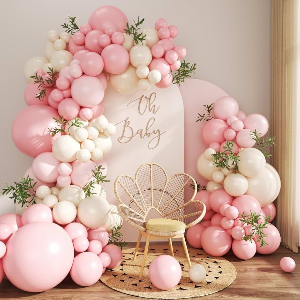 Pink Balloon Arch Kit for Baby Shower Wedding Bridal Shower Decorations