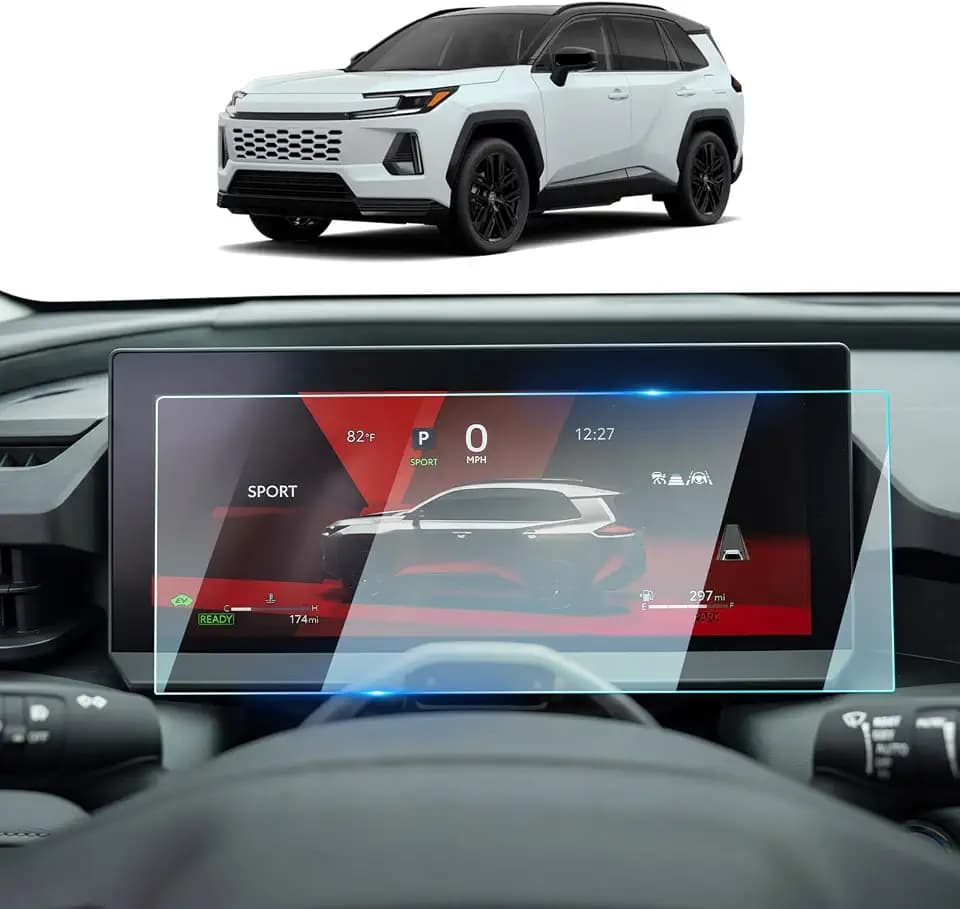 BIXUAN 2026 RAV4 Screen Protector For 2026 Toyota RAV4 (LE/SE/XLE/XLE Premium/Woodland/XSE/Limited) 12.3Inch Dashboard 2026 RAV4 Accessories 9H Tempered Glass [NO Fingerprint&Scratches]