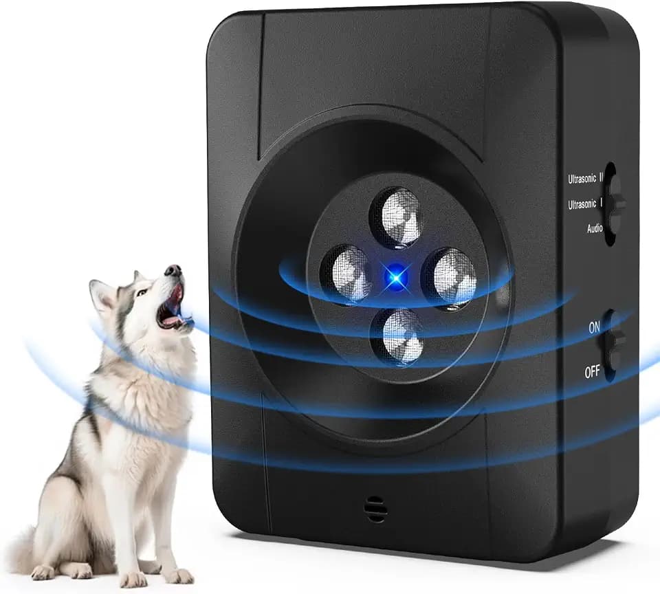 Antibell für Hunde,3 Ebenen Ultraschall Anti Bell Gerät,33Ft Anti-Bell-gerät,Auto-Anti Bell Gerät Hunde,100% Sicher und effektiv Sicher Hundebellen Stoppen,Ultraschall-Anti-Bellgerät Hundebellen