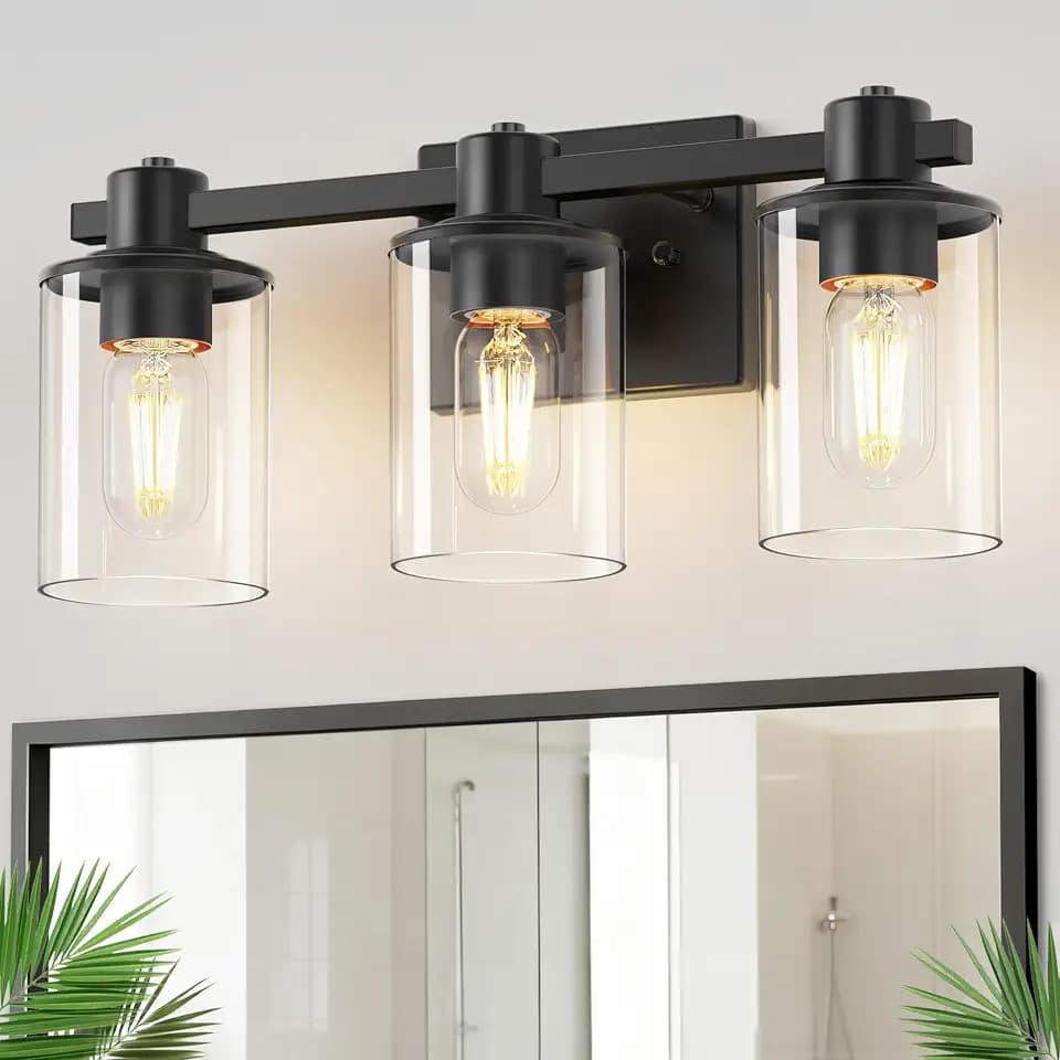 DORESshop Bathroom Light Fixture Over Mirror Upgraded Black Vanity Light