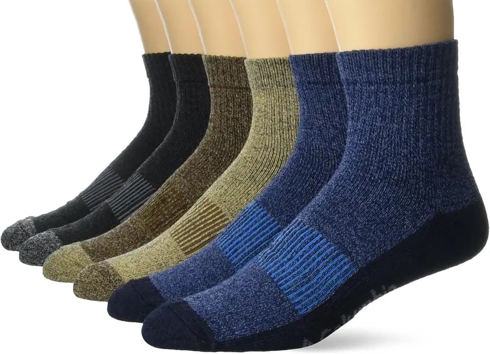 Columbia Men's Moisture Control Quarter Crew Socks 6-Pack
