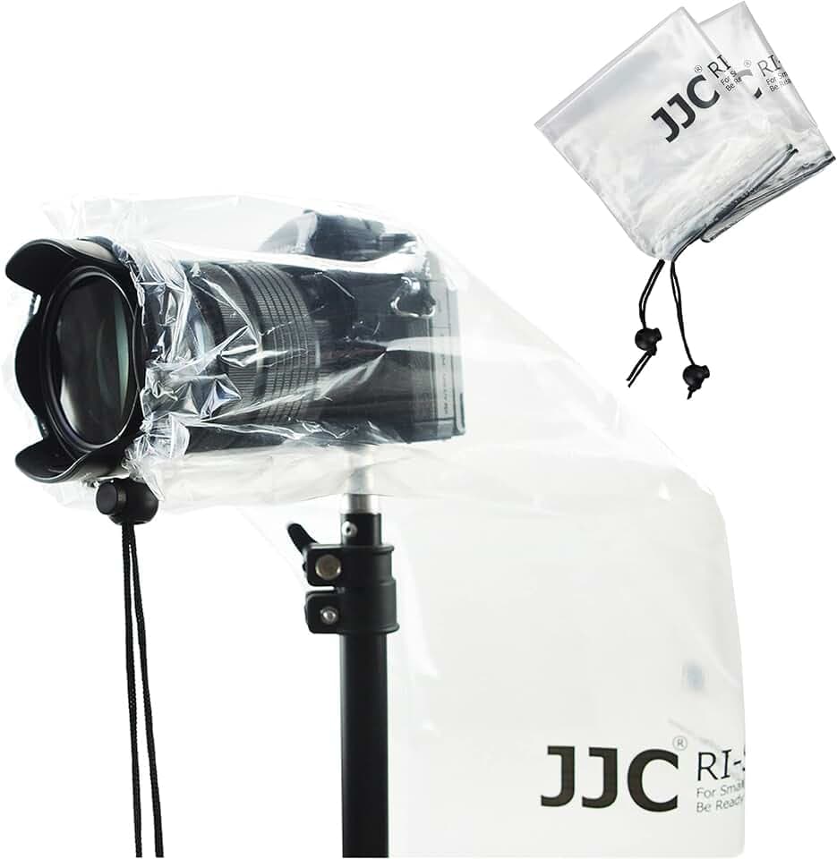 2Pack Camera Rain Cover Clear Waterproof Sleeve for Camera w Lens up to 11"