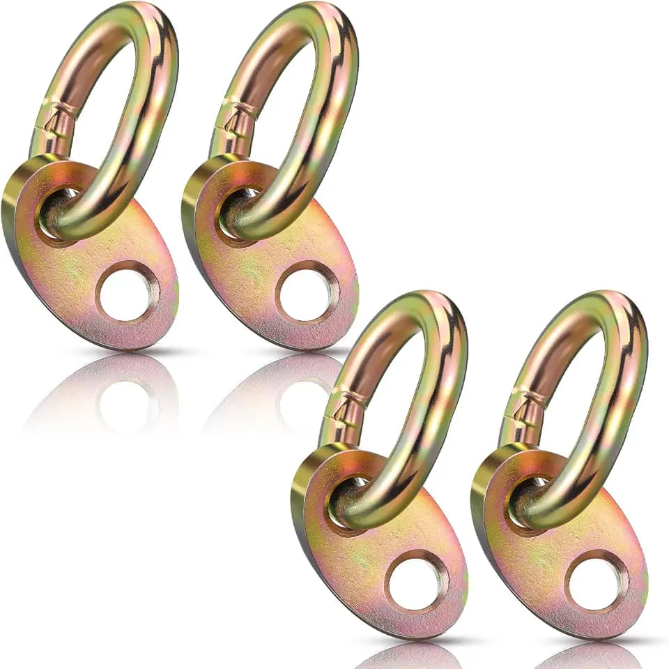 4 Pack 7100 Heavy Duty Engine Lifting Bracket Set 5,500 lb Capacity Kit for Hoist with Load Levelers & Slings, Steel Construction, Angled Design for Motors & Transmissions