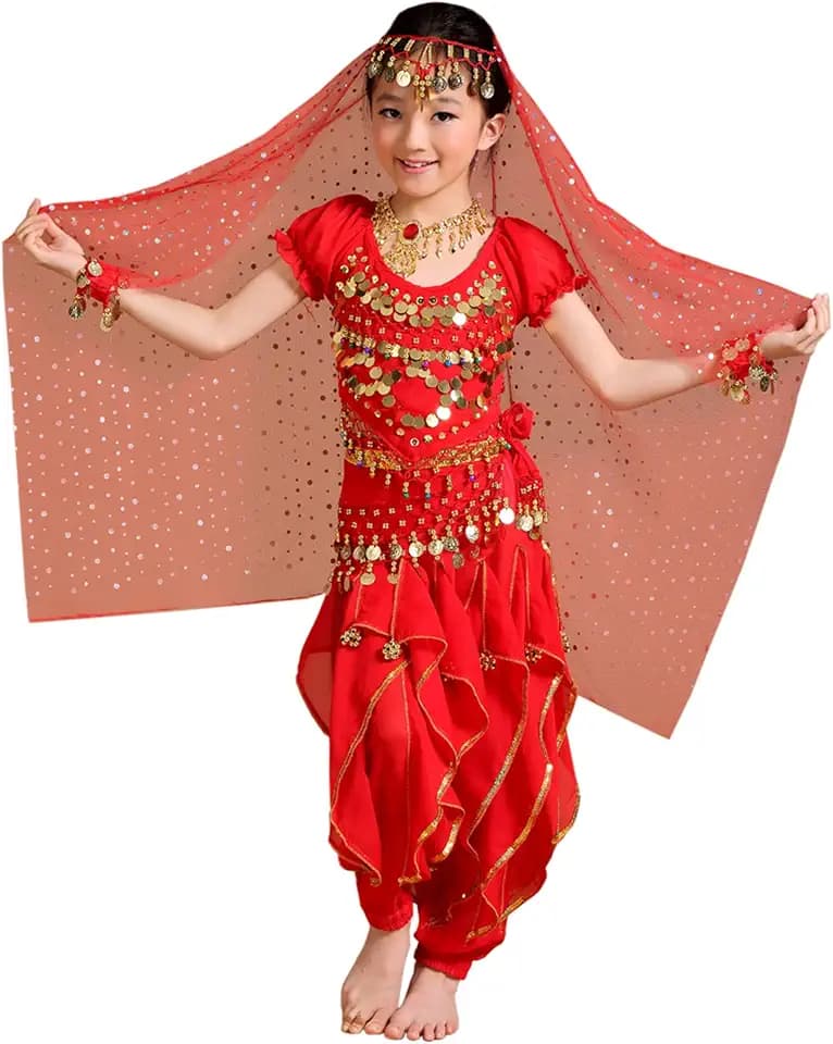 Astage Girl Kids Halloween Party Costume Belly Dance Active Wear All Ornaments