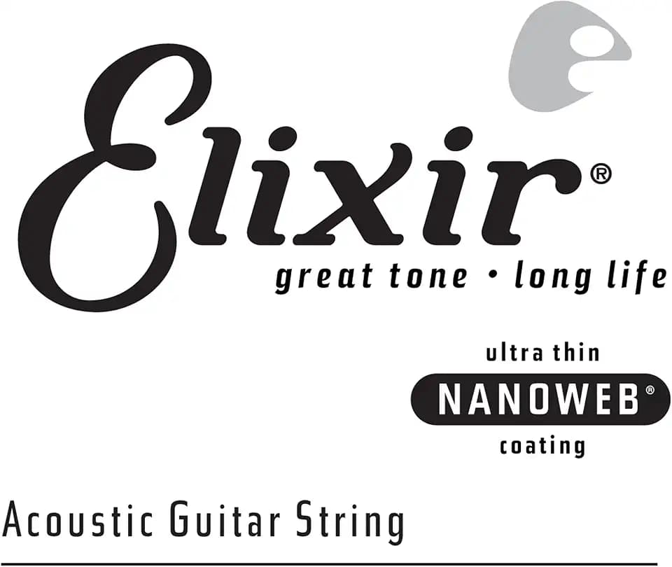 Elixir® Saiten Phosphor Bronze Akustikgitarre-Einzelsaite mit NANOWEB® Beschichtung (.024)
