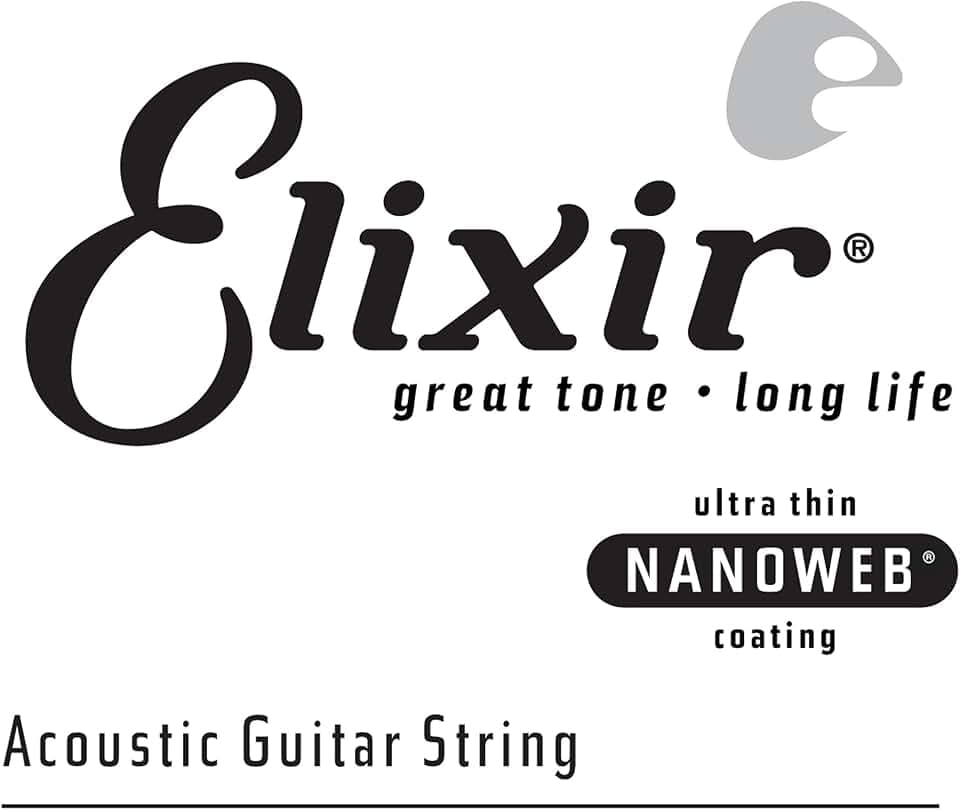 Elixir Strings Acoustic Phosphor Bronze Guitar String NANOWEB Coating, .052