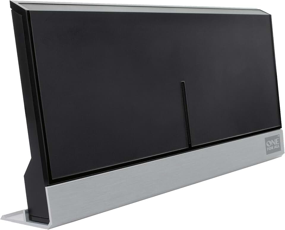 One For All – 3G/4G/5G-blockfilter - DVB-T2 Zimmerantenne – Digital-TV in Full HD – Signal Clear-Technologie– 0 bis 25 km Reichweite – Schwarz – SV9385-5G
