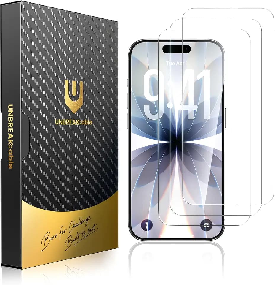 UNBREAKcable Screen Protector for iPhone 17, One-Pull to Install