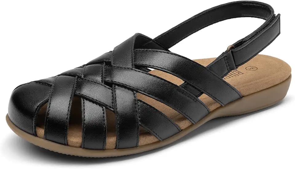 Rihero Women's Comfortable Closed Toe Fisherman Flat Sandals