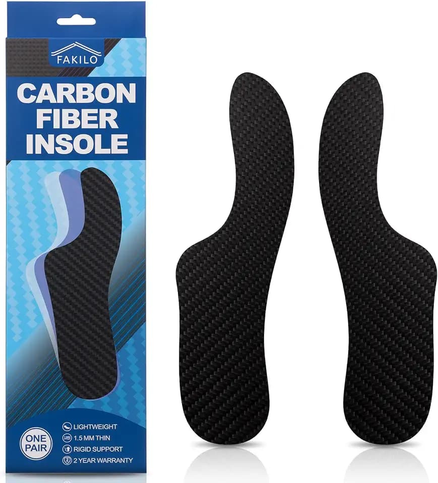 Carbon Fiber Insole Morton's Extension Orthotic, FAKILO 1 Pair Rigid Foot Support Insole Insert for Hallux Rigidus, Turf Toe, Hallux Limitus - 255 mm - Women's Size 10-10.5, Men's 9-9.5