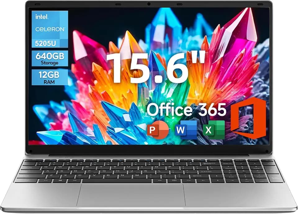 jumper Laptop, 12GB RAM 640GB ROM, Office 365-1 Year, 15.6 Inch Computer, FHD IPS Screen, 38Wh Battery, 2 Stereo Speakers, Numeric Keyboard, HDMI, WIFI5, Type-C.