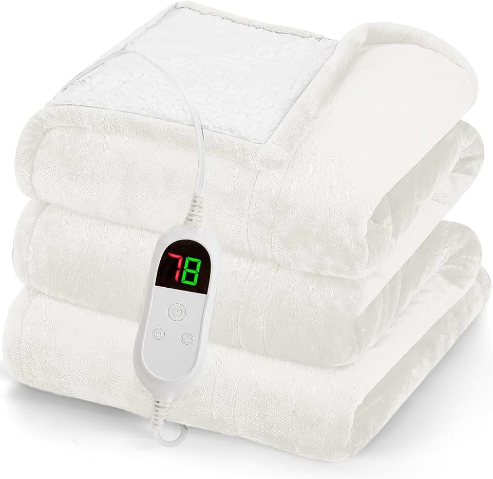 greenoak Heated Blanket Electric Throw Heating 50"X60",Gifts for Women
