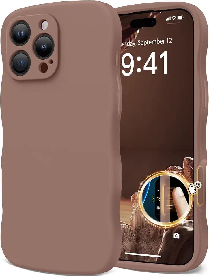 Magnetic & Silicone for iPhone 16 Pro Max Case, Brown