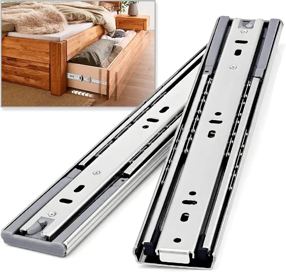 Soft Close Heavy Duty Drawer Slides Load 150 lbs Full Extension Runners 12 14 16 18 20 22 24 26 28 30 32 34 36 38 40 Inch Side Mount Rails for Drawer Capacity 150 lb 1 Pair(Soft Close)