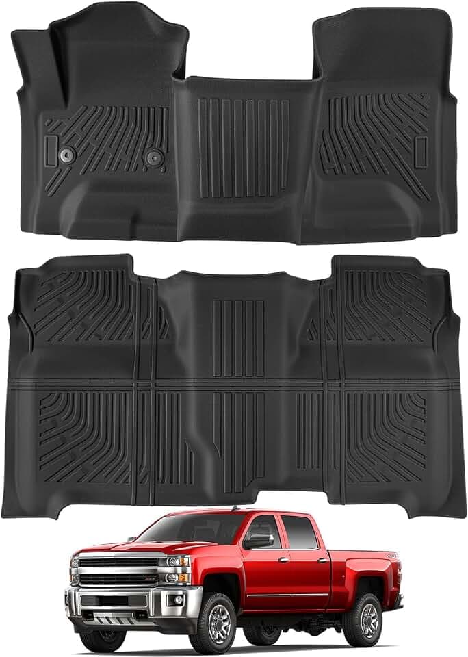 Floor Mats for Chevy Silverado Sierra 1500 2014–2018, 2500/3500HD 2015–2019