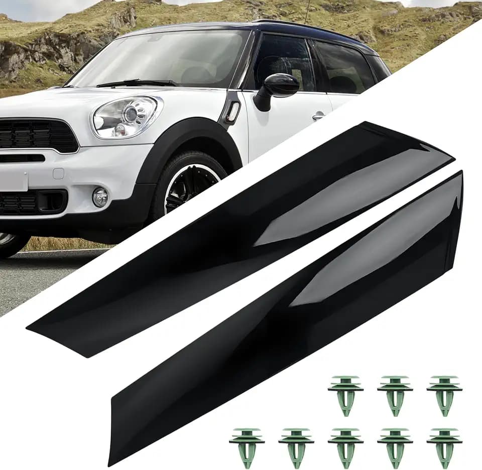 Windshield Post Trim A Pillar Molding Cover Compatible with Mini Cooper R55 R56 R57 2007-2015,Driver &Passenger Side Replaces 51137272583 51137272584