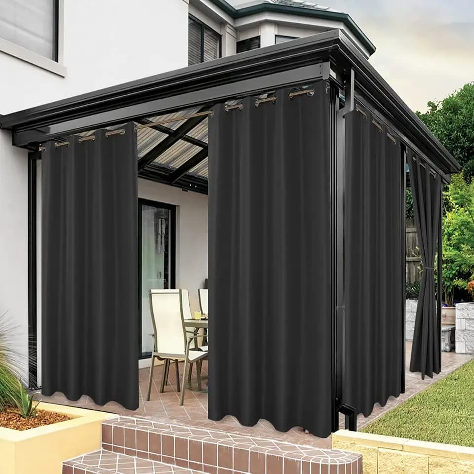 BONZER Outdoor Curtains for Patio Water Resistant Heavy Privacy
