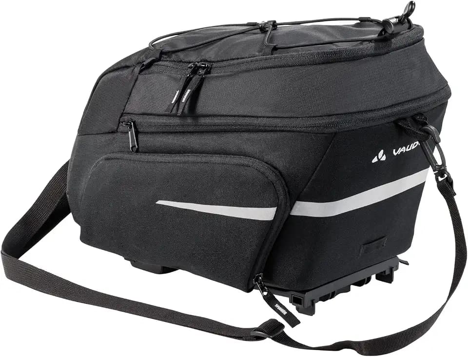 VAUDE Gepäckträgertasche Silkroad Plus (Snap-it), 16 Liter Volumen, black, Einheitsgröße