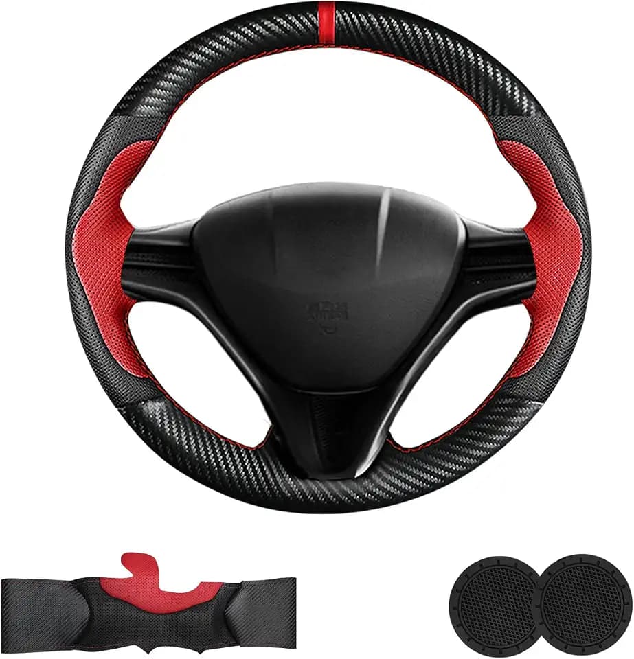 Carbon Fiber DIY Stitching Steering Wheel Cover for Honda Civic 8th