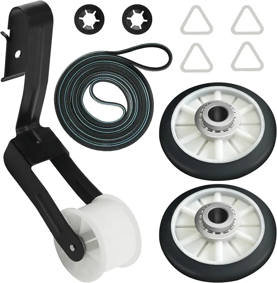 【Upgraded】4392065 Dryer Repair Kit with 341241 Dryer Belt, 349241T Drum Roller.Fit for Whirlpool Amana Kenmore.WED4815EW1 NED4655EW1 NGD4655EW2 NED4600YQ1 NED4500VQ2 NED4655EW0 NED4600YQ0.