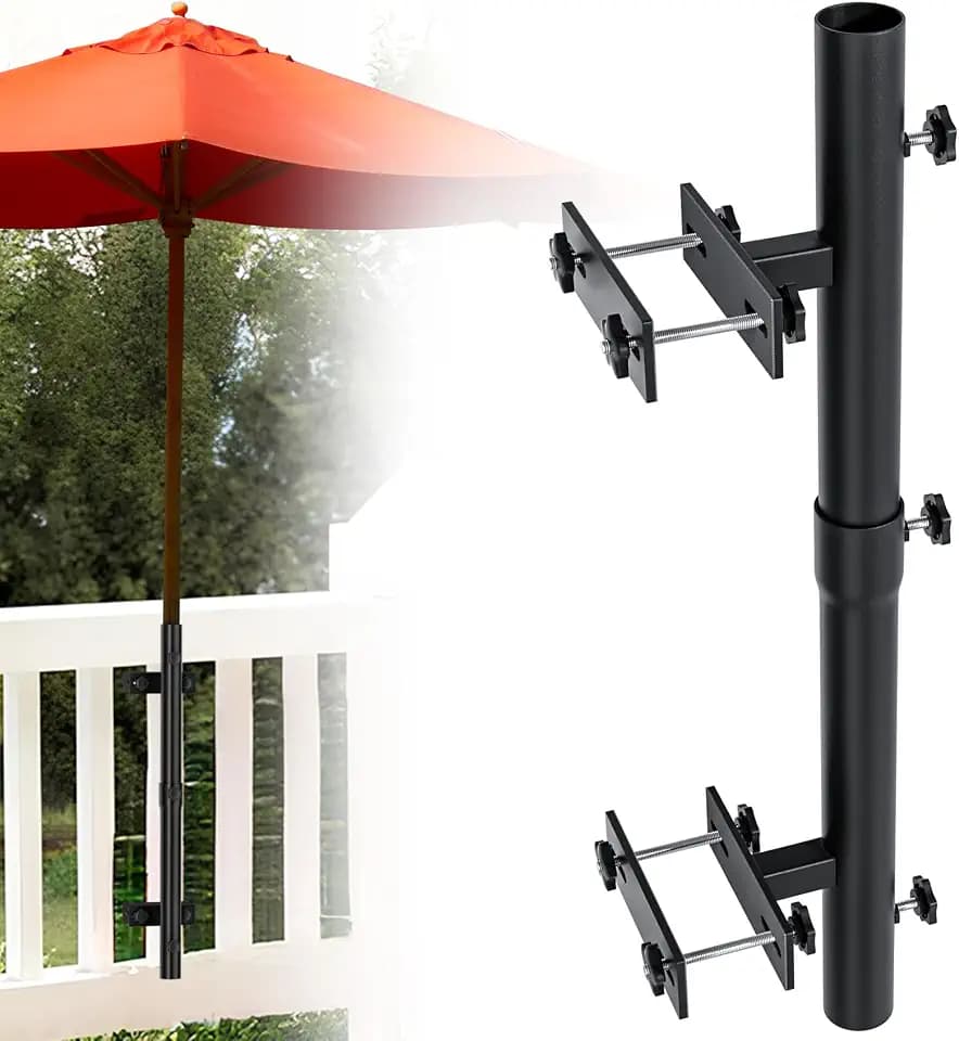 Rifachua Patio Umbrella Holder for Deck Railing Mount Stainless Steel