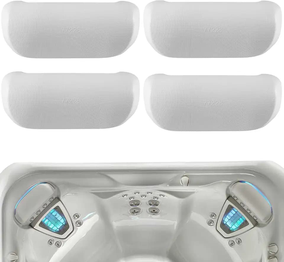 4-Pack 77228 1411501 Spa Neck Pillow Replacement for 2014-Current Hot Spring Highlife Collection Series Hot Tub, Cool Grey Spa Headrest