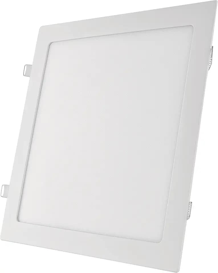 EMOS LED Panel 25 W, quadratische 2000 lm Einbauleuchte, Deckenleuchte in Weiß mit Durchmesser 30 cm, extra flach, Einbautiefe 2,1 cm, Lichtfarbe warmweiß 3000 K, inkl. LED-Treiber