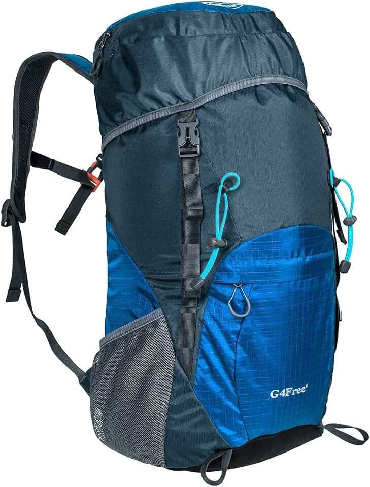 G4Free 40L Faltbarer Rucksack, Wanderrucksäcke Ultraleicht