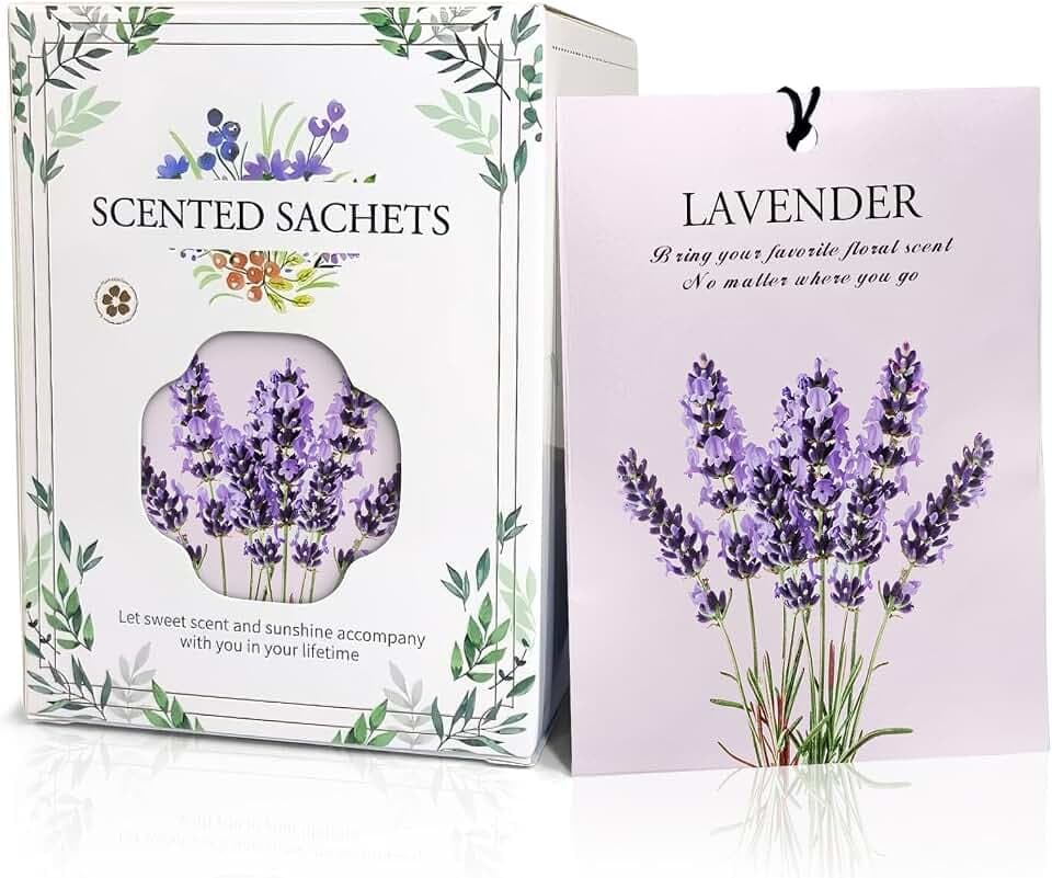 Lavendel Duftsäckchen für Kleiderschrank – 12 Stück Duftkissen Schrankduft gegen Gerüche & Motten – Lavendelsäckchen für Schubladen, Wäsche, Auto, Badezimmer – Langanhaltender Wäscheduft & Schrankdeo