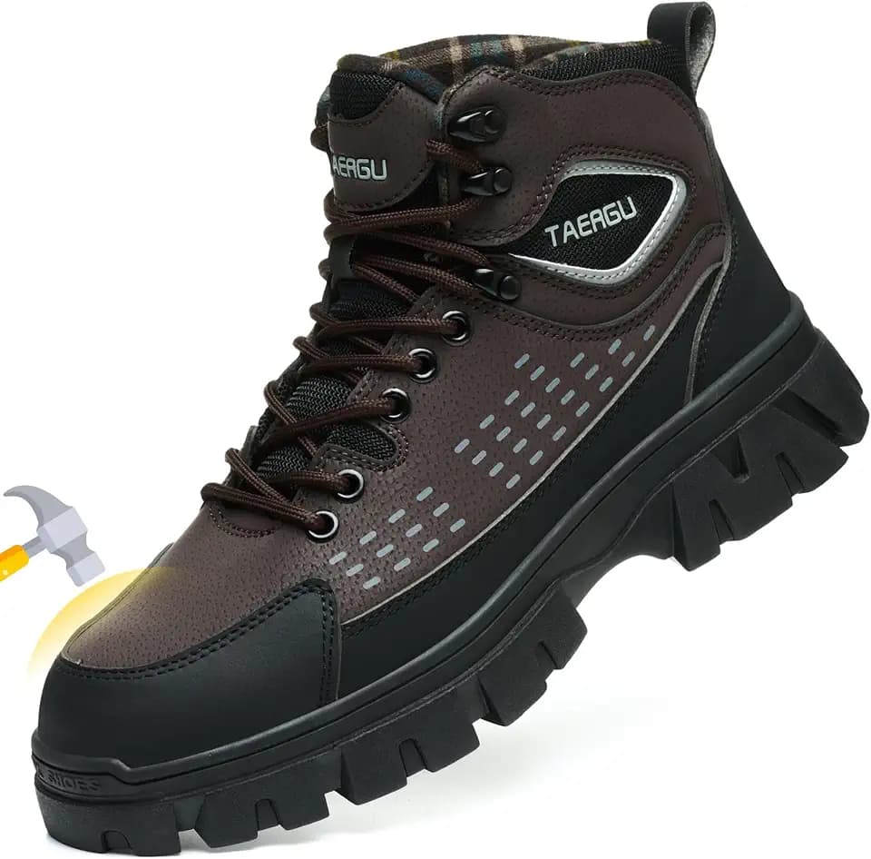Steel Toe Work Boots For Men 6" Waterproof Safety Boots Indestructible Industrial Boot Mens Steel Toe Shoes Botas De Trabajo