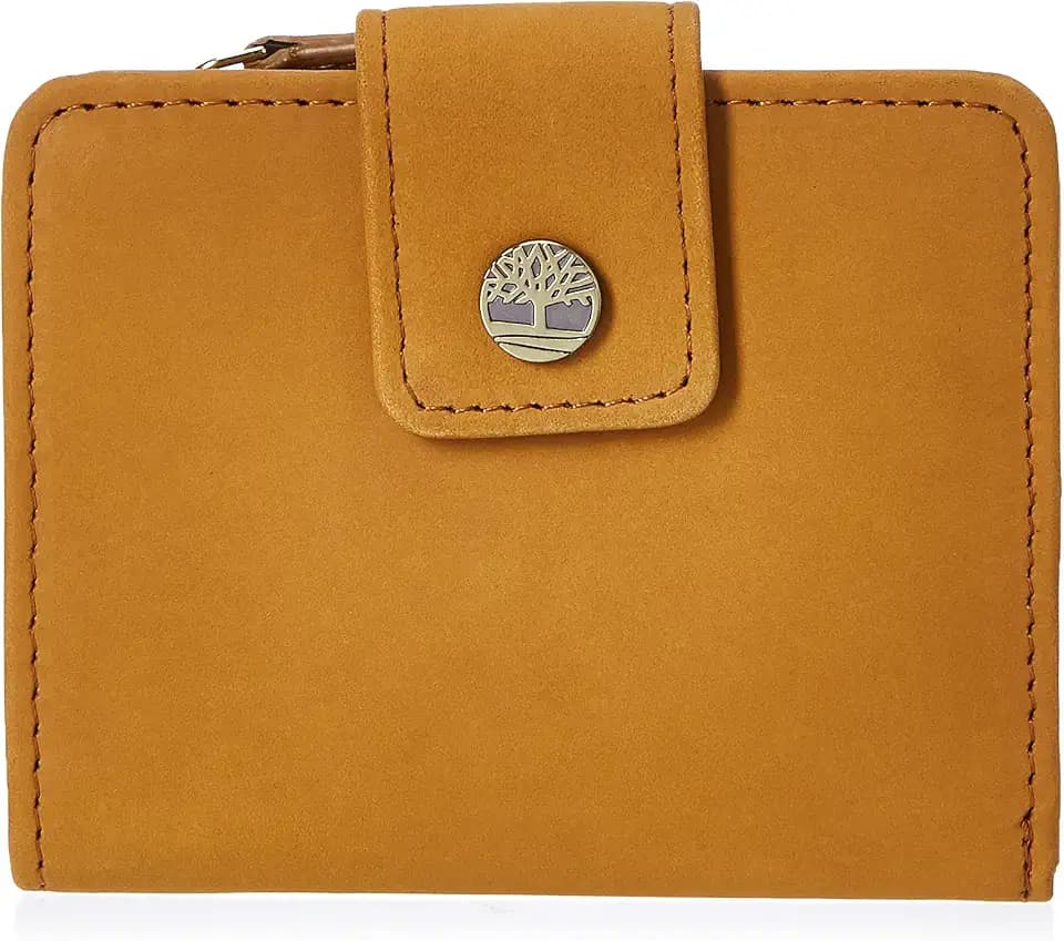 Timberland Women's Leather Rfid Small Indexer Wallet Billfold, Wheat (Nubuck), One Size