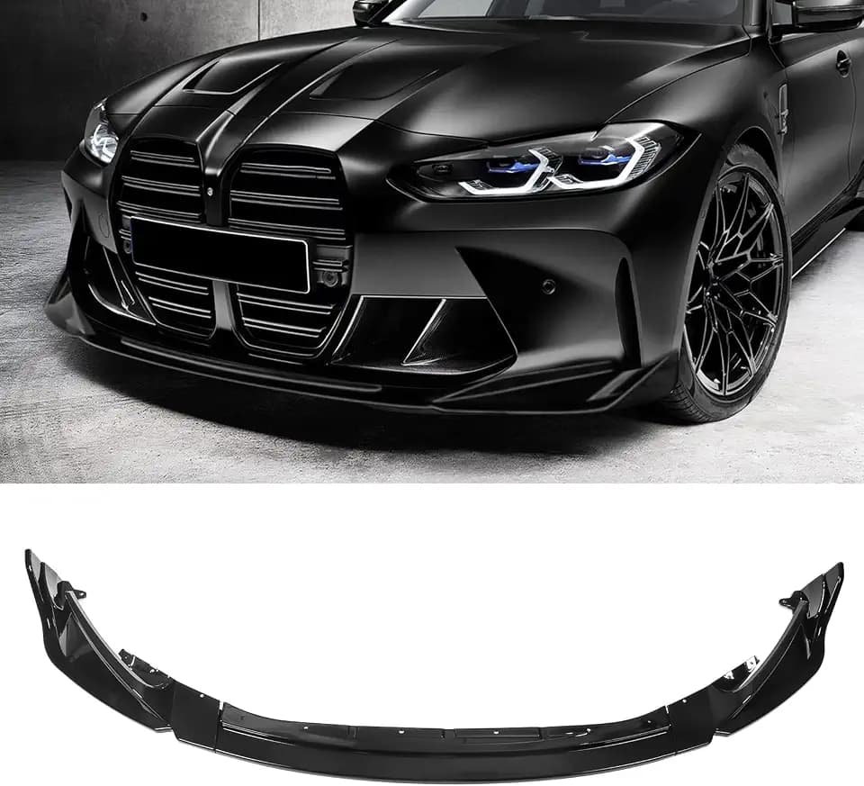 Front Bumper Lip Compatible with BMW G80 M3 G82 M4 2021-2026 Gloss Black