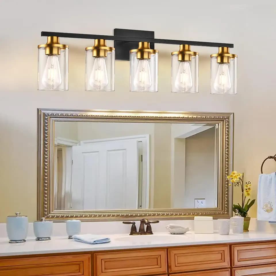 GROWER Bathroom Light Fixtures, 5-Light Bathroom Vanity Light
