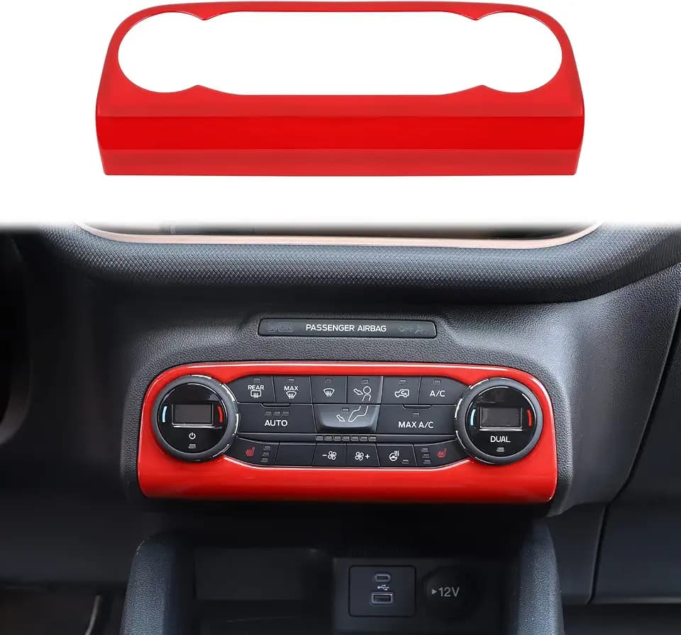Dash Accents AC Control Trim Cover for Ford Bronco Sport 2021+ Red