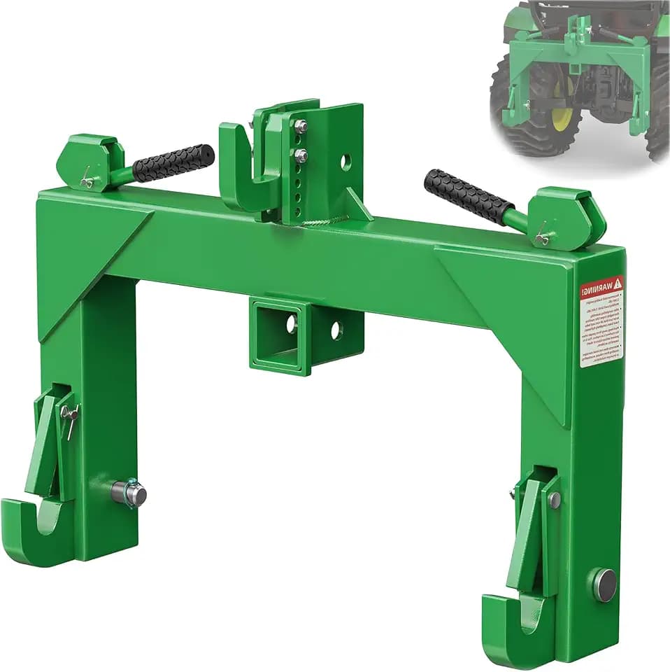 AUTOSAVER88 3000LB 3 Point Quick Hitch Attachment for CAT 1 Tractor, Green