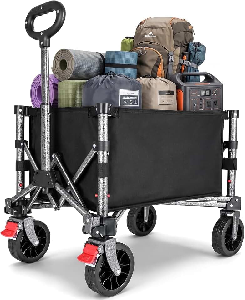 YEAUPE PRO Bollerwagen Faltbar 70L 80KG Klein, Seitlicher Reißverschluss
