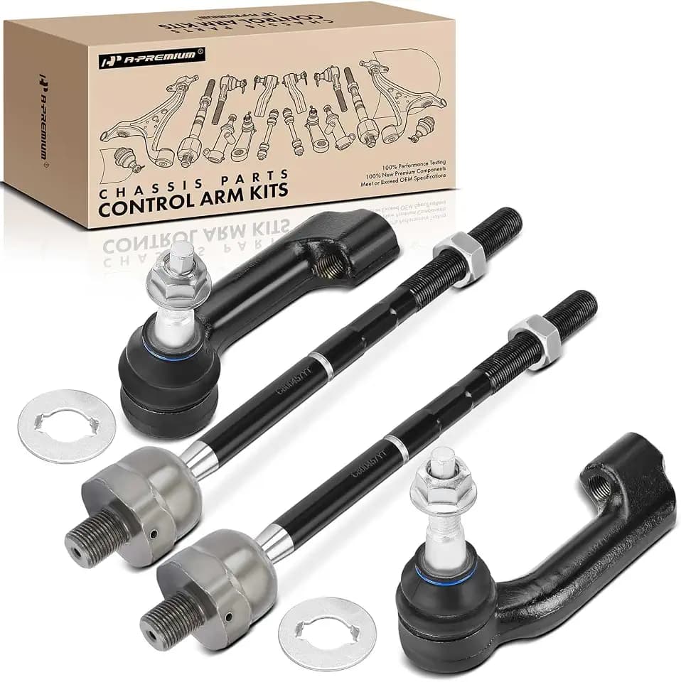 A-Premium Front Inner & Outer Tie Rod End Kit Fix Uneven Tire Wear
