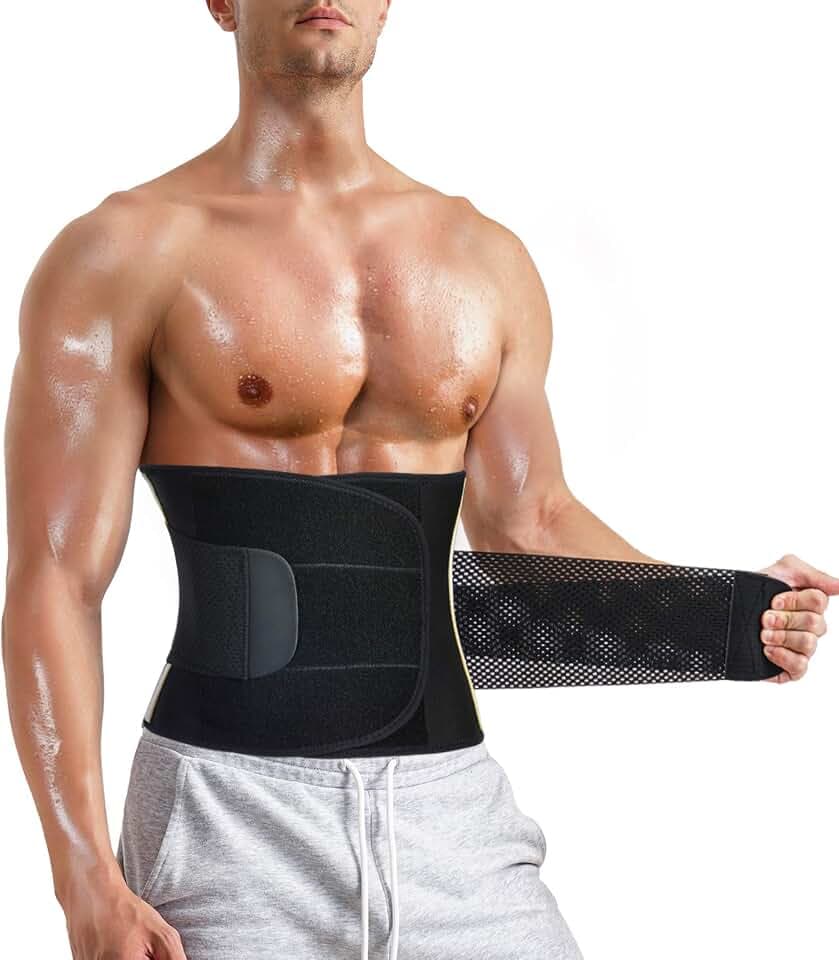 Herren Bauchweggürtel Fitnessgürtel Body Shaper Schwitzgürtel Taillenmieder Verstellbarer Waist Trainer Gürtel