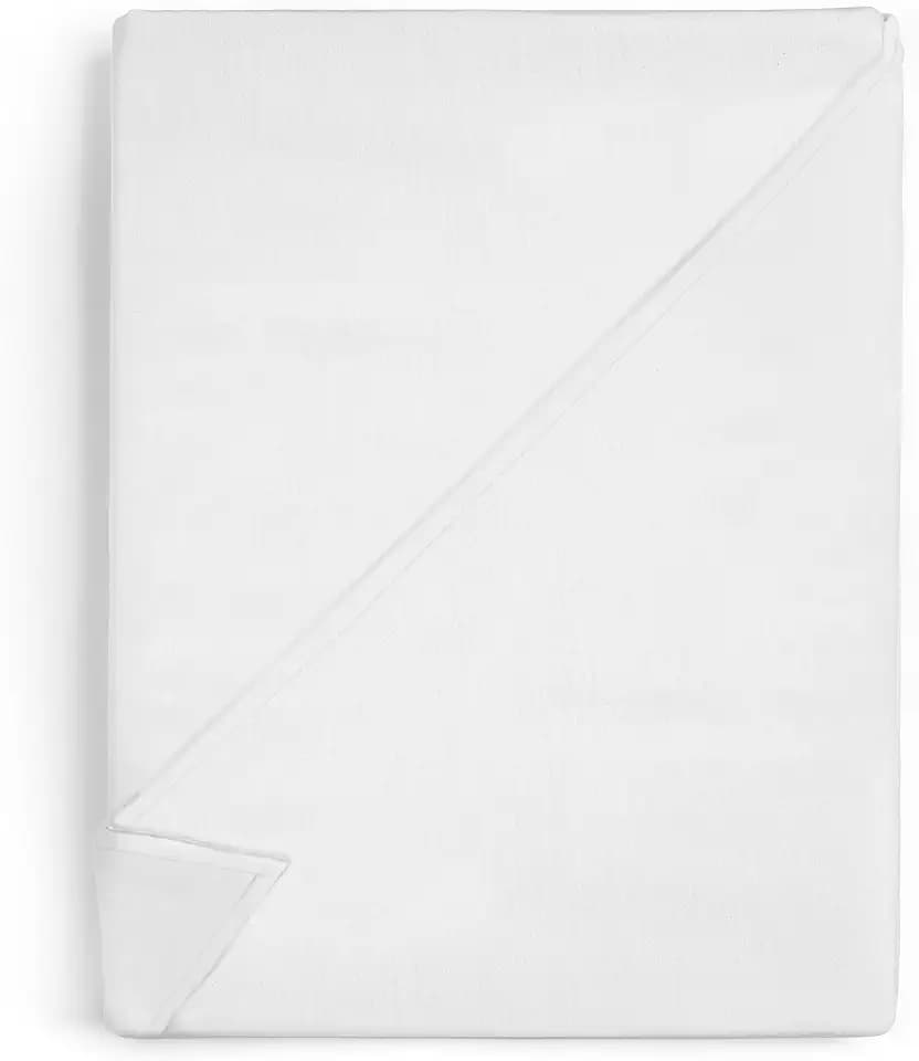 Bettlaken ohne Gummizug kochfeste Baumwolle 100 x 200 cm - weißes Betttuch ohne Gummi Baumwollstoff Laken zum zudecken Hotel 125 g/m²