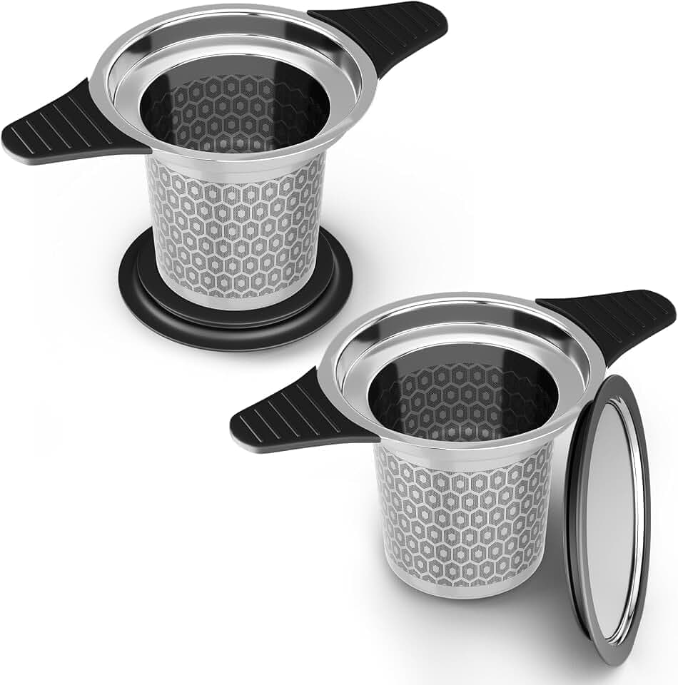 Reinmoson 2 PCS 304 Stainless Steel Tea Infuser for Loose Leaf Tea Steeper