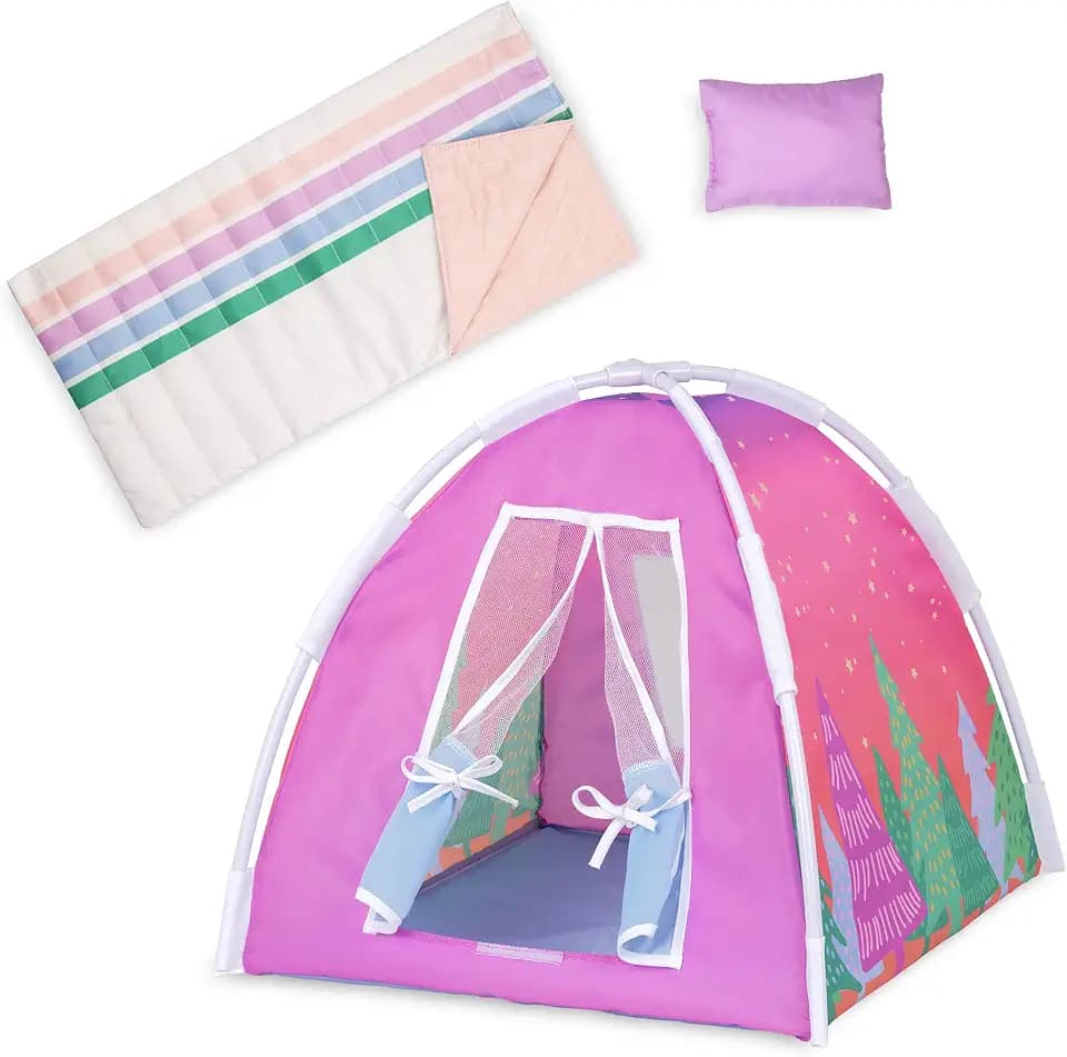 Glitter Girls Campingset – Spielzelt und Regenbogen-Schlafsack