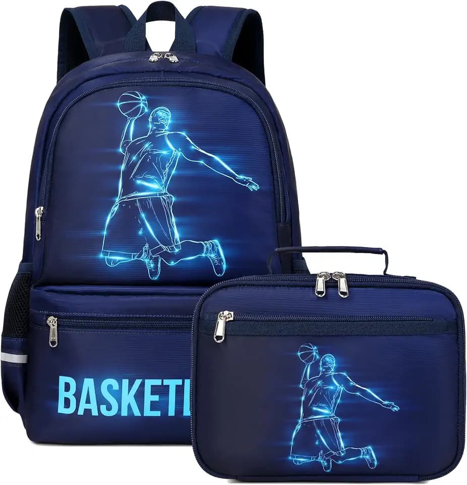 JIANYA Boys Backpack with Lunch Box for School