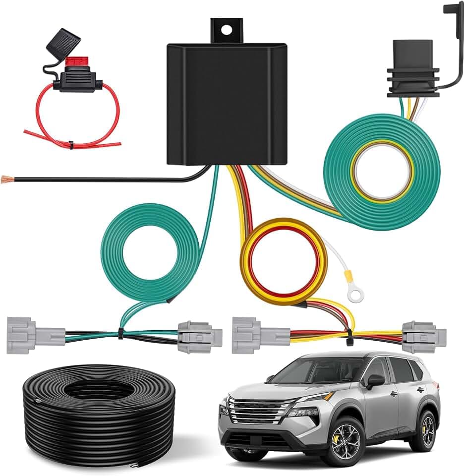 Nilight 4 Pin Trailer Wiring Harness Kit 56459