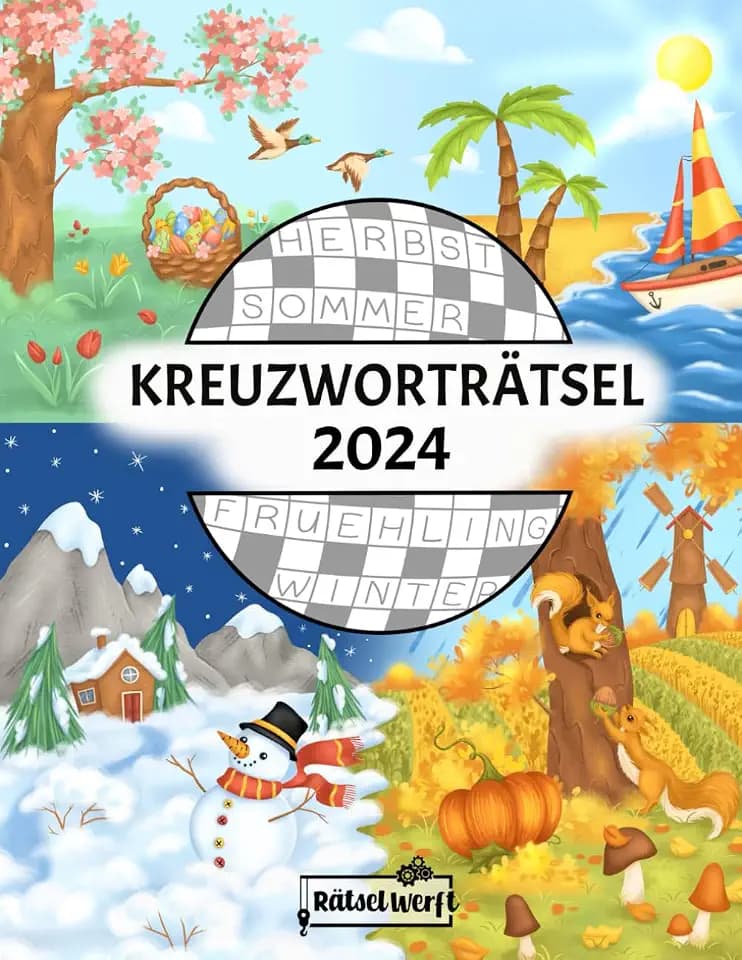 Kreuzworträtsel 2024: Rätselbuch für Erwachsene mit 366 datierten Kreuzworträtseln