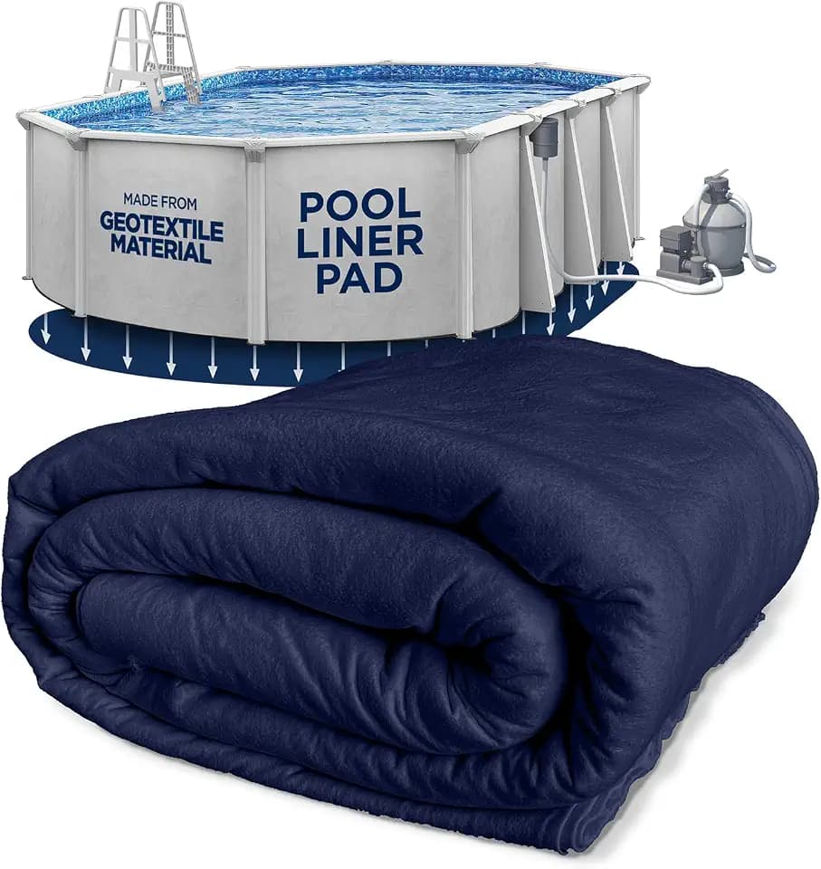 Shop Square 12-Foot-by-24-Foot Oval Pool Liner Pad for Above Ground Pools - Under Pool Padding, Above Ground Pool Pad Oval, Puncture Protection, Extend Liner Life, Durable Geotextile Material