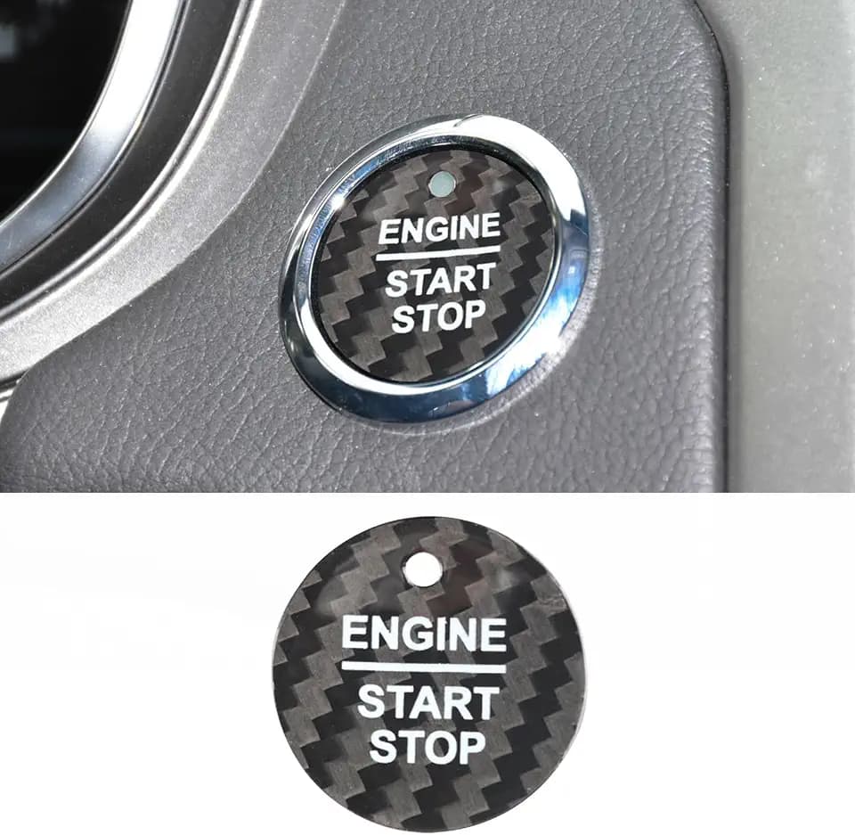 Push to Start Button Cover for Ford F-150 F-250（Black）